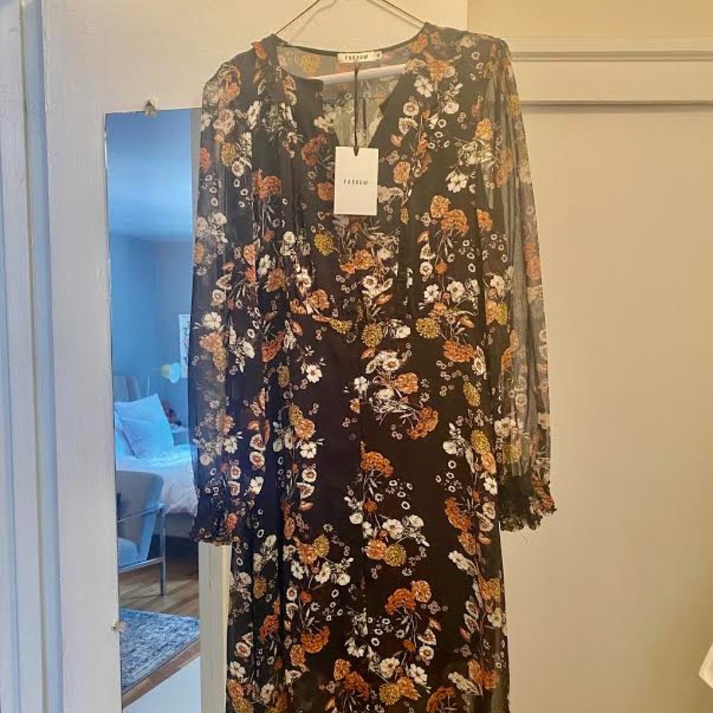 FARROW Floral Long Sleeve Dress